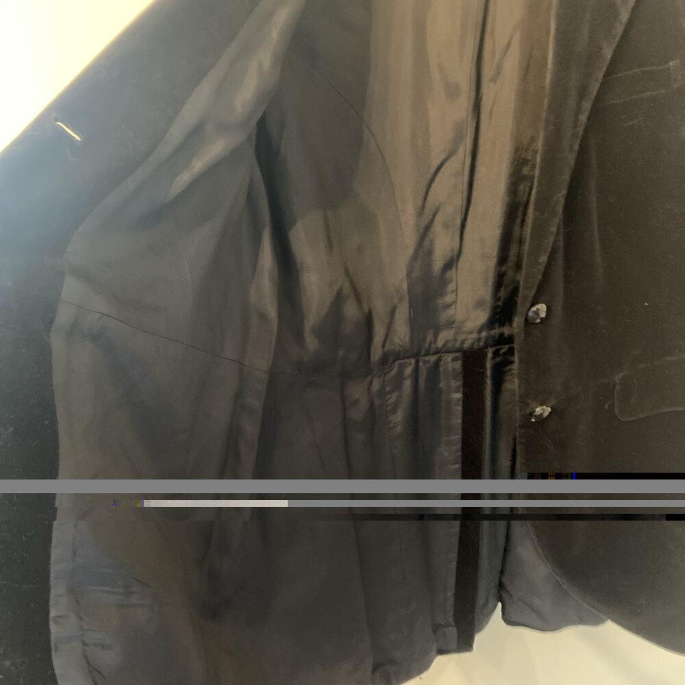 Vintage Lauren Ralph Lauren Women's Black Velvet Blazer Jacket Sz 14 Academia - Picture 7 of 7